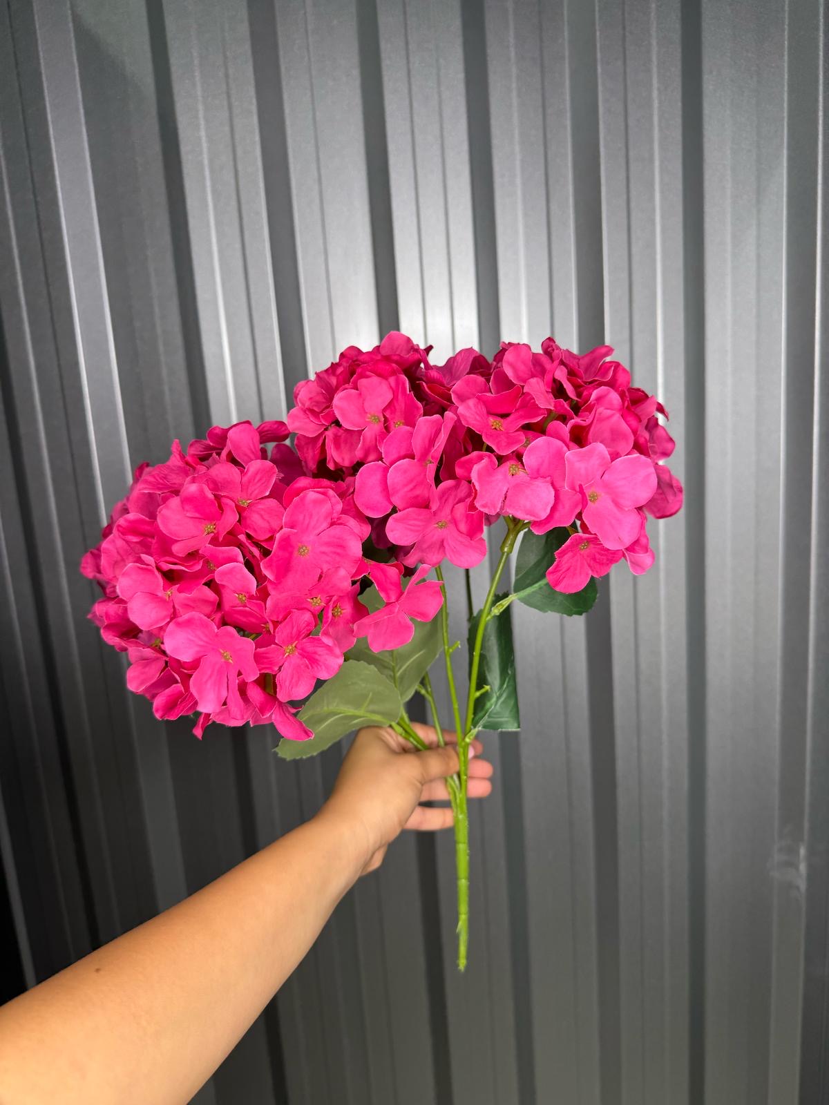 Hot Pink 6 Head Hydrangea