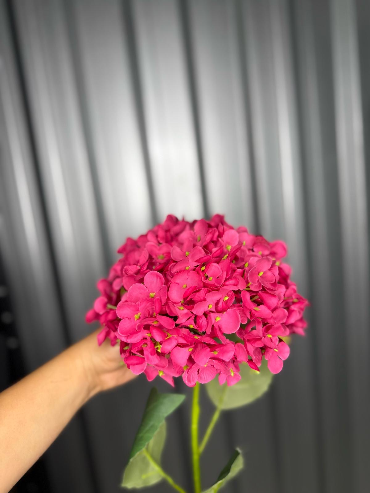 Hot Pink Single Head Hydrangea