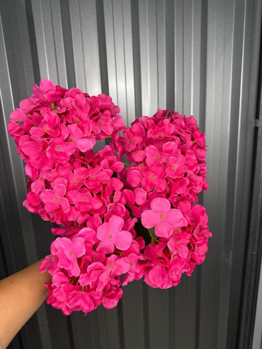 Hot Pink 6 Head Hydrangea